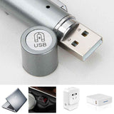 Black Metal Laser Cat Toy Pen Set - 2 Piece USB Rechargeable 3-in-1 Laser Pointer with UV Light and LED Torch in Gift Tin Box