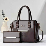 Coffee color Women's Handbag Set - Large Capacity 2 Piece Shoulder Bag with Matching Wallet