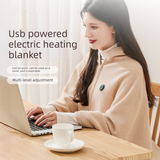 Red USB Heated Blanket Poncho - Rechargeable Electric Warming Shawl with Fast Heating and Multi Use Design