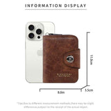 Black Men's Large Capacity Accordion Card Wallet - PU Leather Multi Card Holder with Magnetic Closure and Coin Pocket