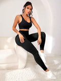 Black High Waisted Seamless Butt Lifting Leggings - Tummy Control Peach Hip Yoga Pants Fitness Tights(Size:4XL)