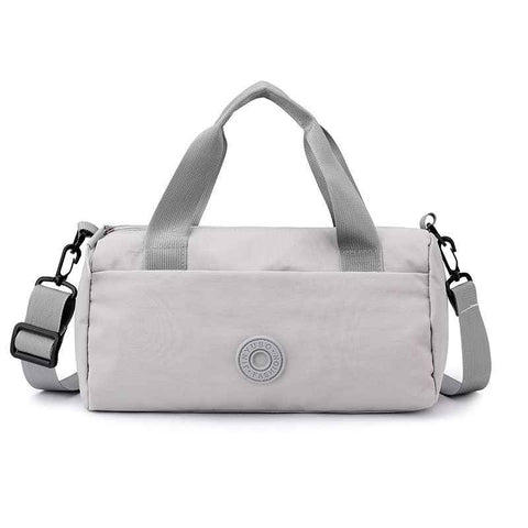 Grey Lightweight Large Capacity Sports Duffel Bag - Portable Crossbody Travel Gym Handbag for Yoga Outdoor Activities
