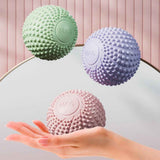 2-Pack Grey Spiky Fascia Massage Balls - Portable TPE Foot Arch Muscle Relaxer for Yoga Recovery Trigger Point Therapy