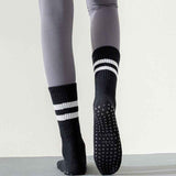 3-Pack White Anti-Slip Yoga Socks - Grippy Non-Slip Pilates Dance Fitness Socks for Women