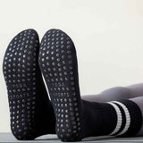 3-Pack White Anti-Slip Yoga Socks - Grippy Non-Slip Pilates Dance Fitness Socks for Women