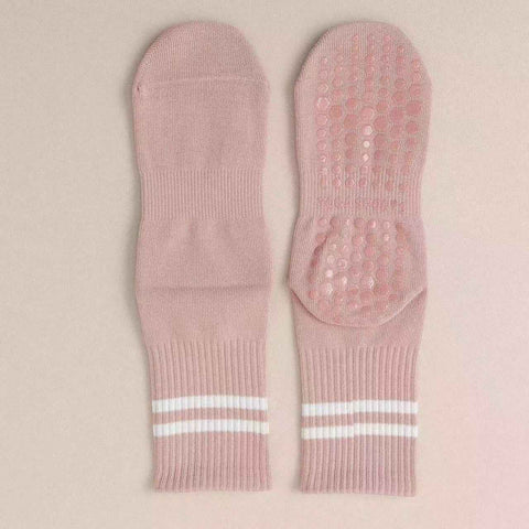 3-Pack Pink Anti-Slip Yoga Socks - Grippy Non-Slip Pilates Dance Fitness Socks for Women