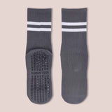 3-Pack Dark grey Anti-Slip Yoga Socks - Grippy Non-Slip Pilates Dance Fitness Socks for Women