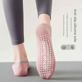 3-Pack Pink Anti-Slip Yoga Socks - Grippy Pilates Dance Fitness Socks with Silicone Grip for Women