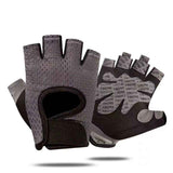 Grey Half Finger Fitness Gloves - Anti-Slip Breathable Gym Training Gloves for Weightlifting Cycling(Size:XL)