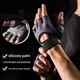 Pink Half Finger Fitness Gloves - Anti-Slip Breathable Gym Training Gloves for Weightlifting Cycling(Size:M)