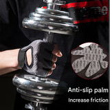 Pink Half Finger Fitness Gloves - Anti-Slip Breathable Gym Training Gloves for Weightlifting Cycling(Size:M)