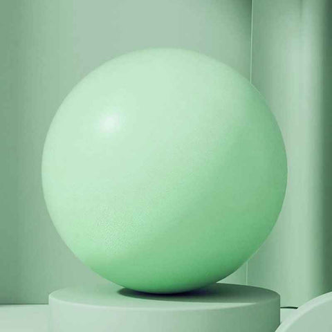 Green Anti-Burst Yoga Exercise Ball with Manual Hand Pump - 25cm Thickened Stability Ball for Pilates Core Training Fitness