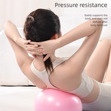 Green Anti-Burst Yoga Exercise Ball with Manual Hand Pump - 25cm Thickened Stability Ball for Pilates Core Training Fitness