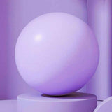 Purple Anti-Burst Yoga Exercise Ball with Manual Hand Pump - 25cm Thickened Stability Ball for Pilates Core Training Fitness