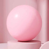 Pink Anti-Burst Yoga Exercise Ball with Manual Hand Pump - 25cm Thickened Stability Ball for Pilates Core Training Fitness