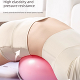 Pink Anti-Burst Yoga Exercise Ball with Manual Hand Pump - 25cm Thickened Stability Ball for Pilates Core Training Fitness