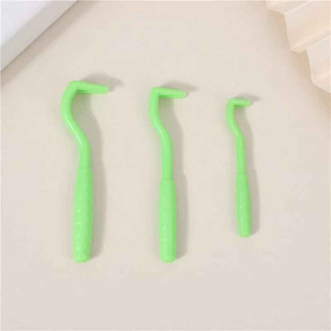 2-Pack Dark green Pet Tick Remover Tool Set - Small Medium Large Flea and Tick Hook Removers