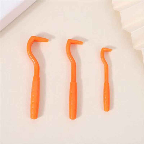 2-Pack Orange Pet Tick Remover Tool Set - Small Medium Large Flea and Tick Hook Removers