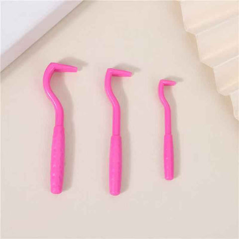 2-Pack Rose red Pet Tick Remover Tool Set - Small Medium Large Flea and Tick Hook Removers