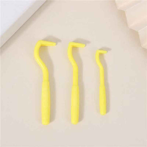 2-Pack Yellow Pet Tick Remover Tool Set - Small Medium Large Flea and Tick Hook Removers