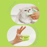 5-Pack Pink Double Finger Pet Toothbrush - Soft TPR Dog Cat Dental Finger Brush Set