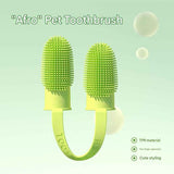 5-Pack Pink Double Finger Pet Toothbrush - Soft TPR Dog Cat Dental Finger Brush Set