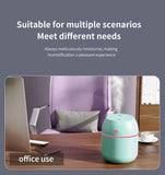 Pink Mini USB Humidifier Large Mist - Desktop Ultrasonic Air Humidifier with Colorful LED Light