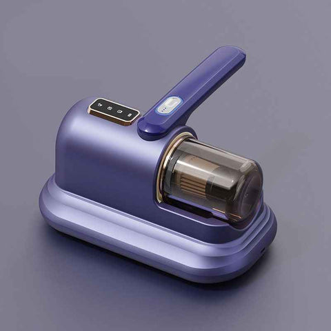 Blue-violet Wireless Mite Vacuum Cleaner with UV Light - High Suction Handheld Bed Dust Mite Remover