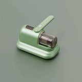 Green Wireless Mite Vacuum Cleaner with UV Light - High Suction Handheld Bed Dust Mite Remover