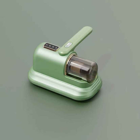 Green Wireless Mite Vacuum Cleaner with UV Light - High Suction Handheld Bed Dust Mite Remover