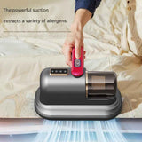 Green Wireless Mite Vacuum Cleaner with UV Light - High Suction Handheld Bed Dust Mite Remover