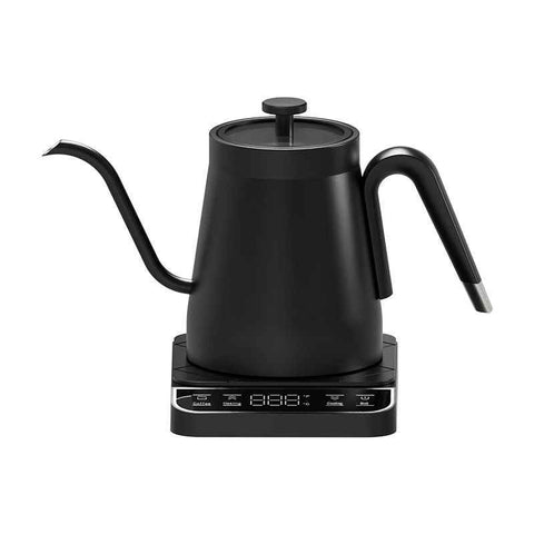 Black Gooseneck Electric Kettle with Temperature Control - 0.8L Smart Pour Over Coffee Kettle
