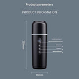 White Portable Car Electric Kettle 12V/24V Universal USB Travel Water Boiler 500ml 316 Stainless Steel Smart Temperature Control