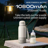 Green Portable Constant Temperature Electric Water Cup 450ml 100W Rechargeable Baby Formula Maker with 316 Stainless Steel