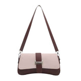 White Fashion Retro Crossbody Bag French Chic Small Shoulder Bag Women’s Baguette Underarm Bag