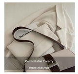 White Fashion Retro Crossbody Bag French Chic Small Shoulder Bag Women’s Baguette Underarm Bag