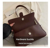 White Fashion Retro Crossbody Bag French Chic Small Shoulder Bag Women’s Baguette Underarm Bag