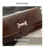 White French Chic Baguette Shoulder Bag Women’s Minimalist Crossbody Bag with Premium Feel