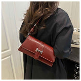 White French Chic Baguette Shoulder Bag Women’s Minimalist Crossbody Bag with Premium Feel