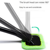 3-Piece Green Car Windshield Cleaning Brush Set Microfiber Defogging Wiper Tool Window Glass Cleaner