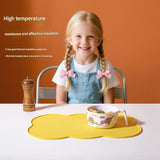 3-Piece Purple Silicone Placemat Set Cloud Shape Non-Slip Heat Resistant Kids Dining Mat