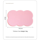 3-Piece Blue Silicone Placemat Set Cloud Shape Non-Slip Heat Resistant Kids Dining Mat