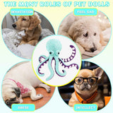 2-Pack Yellow Plush Octopus Dog Toy with Squeaker - Interactive Chew Toy for Small, Medium & Large Dogs - Durable, Teeth-Cleaning & Boredom-Relief Pet Toy (35cm)