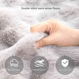 Grey Large Plush Dog Bed - Extra Thick Winter Warmth, Machine Washable & Non-Slip Pet Mat for Large Dogs (60cm)