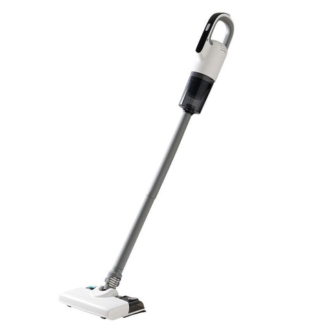 White Wireless Stick Vacuum and Stereoscopic Mop with 2 Filters, Swivel Brush Head and 106cm Handled Pole - One Click Operation, 19KPA Super Suction, 300ML Detachable Water Tank, 600ML Dust Cup for Floor Blind Spot and Wet Dry Dual Use