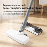 White Wireless Stick Vacuum and Stereoscopic Mop with 2 Filters, Swivel Brush Head and 106cm Handled Pole - One Click Operation, 19KPA Super Suction, 300ML Detachable Water Tank, 600ML Dust Cup for Floor Blind Spot and Wet Dry Dual Use