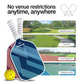 Fantasy Purple Striped Fiberglass Pickleball Paddle Set – 4 Balls & 2 Lightweight Shock-Absorbing Rackets with Versatile Carry Bag for Outdoor Play