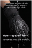 Winter 3 Level Intelligent Heated Gloves with Touchscreen Fingertip - Waterproof Thermal Gloves for Skiing & Outdoor Sports, 360° All-Finger + Hand's Back Large Heating Coverage (Battery Operated)