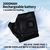 1 Pairs Wireless Electric 3 Levels Heated Fingerless Gloves  with Windproof Waterproof PU Leather, USB-C Rechargeable Outdoor Activities Hand Warmer for Men Women Riding Home Office