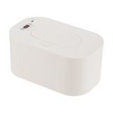 White Portable USB Baby Wipe Warmer with LED Display and Top-Heating Moisture Protection – Intelligent Constant Temp Dispenser Case for Travel and Home